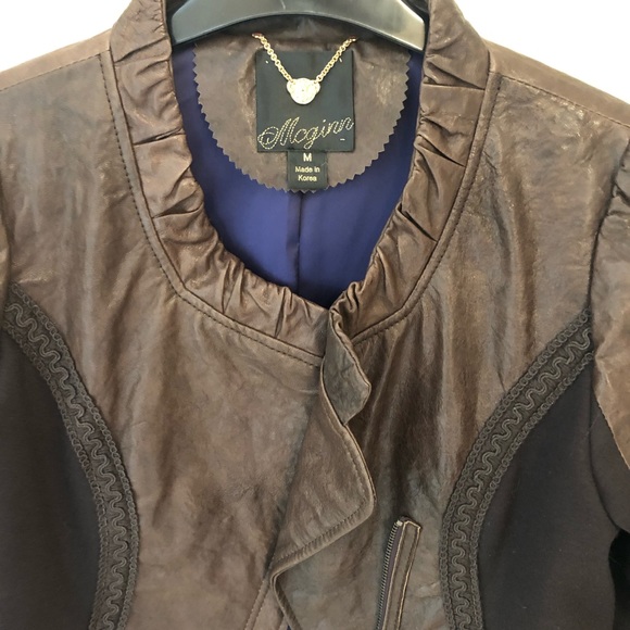 McGinn leather motorcycle jacket, Sz S - Picture 11 of 13